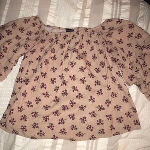 Off the shoulder layered sleeve blouse